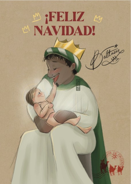 Personalized Christmas card by Sara BG: King Balthazar