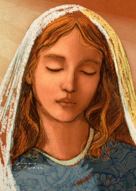 Personalized Christmas card – Lirios Doménech, Mary